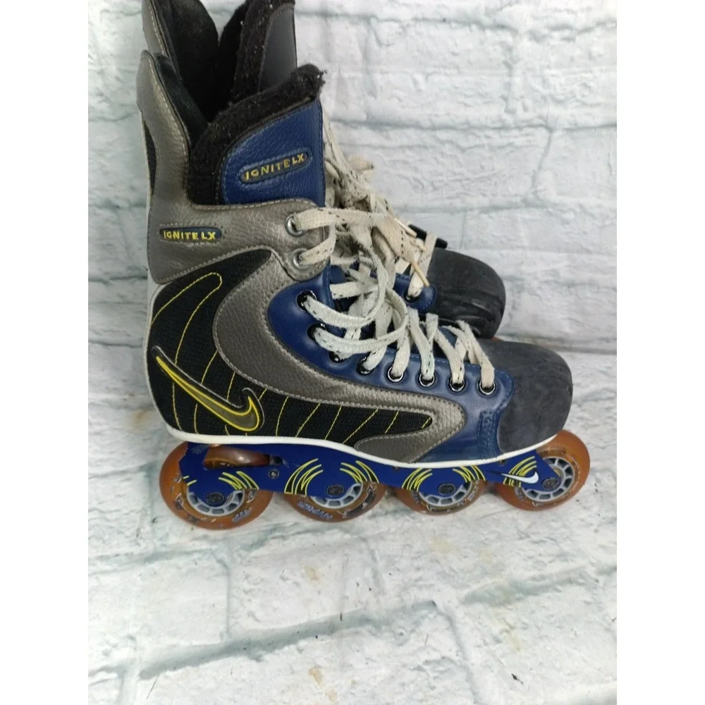 Nike Ignite LX Inline Skates Rollerblades Blue Gray US M 7 EE / L 7.5 EU 40.5